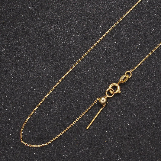 Adjustable necklace 17.7 inch ready to wear 24k gold filled cable chain necklace dainty chain for jewelry making with pendant charm wa-738