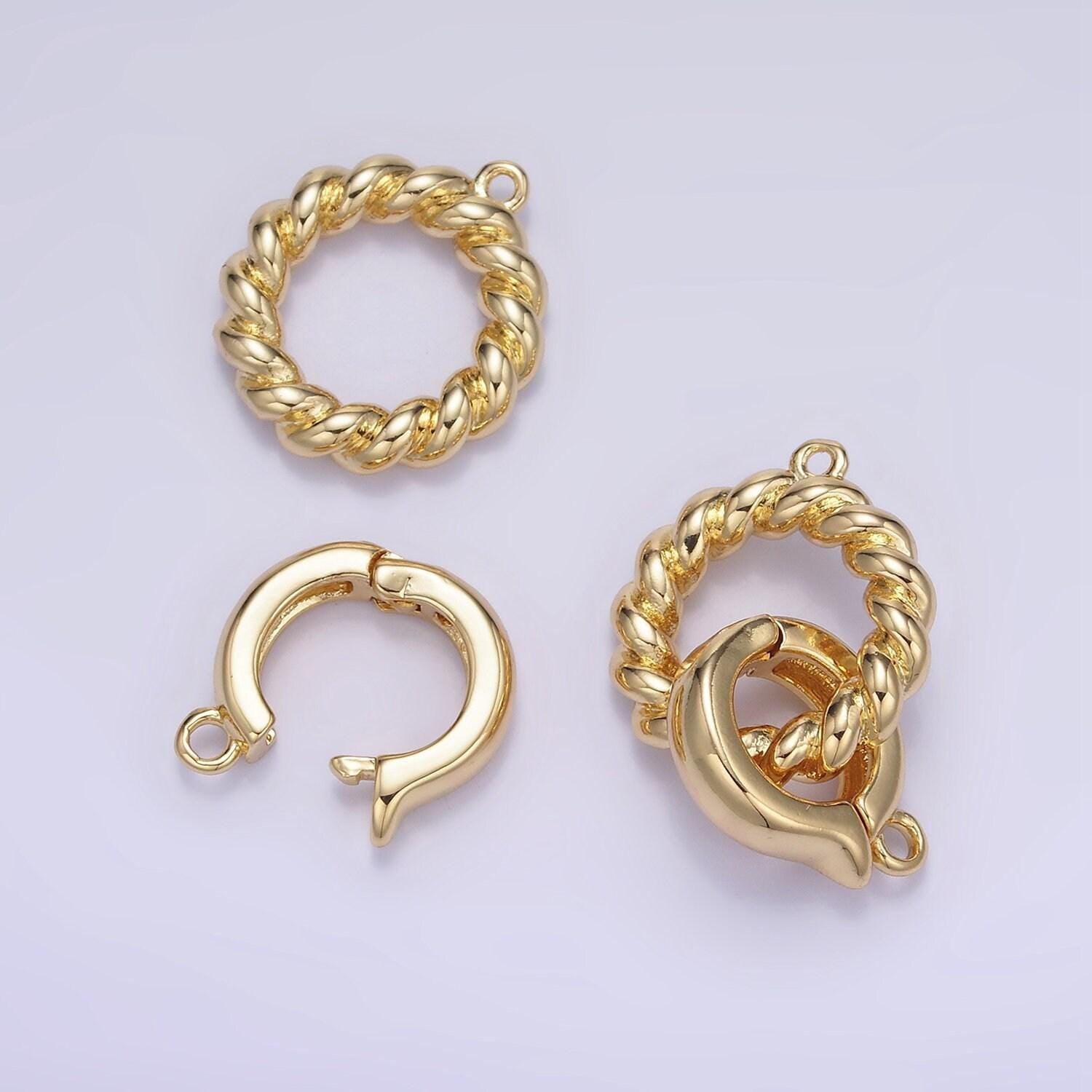 14k gold filled bail enhancer hinged interchangeable pendant bail with rope style pendant holder snap on bail z593