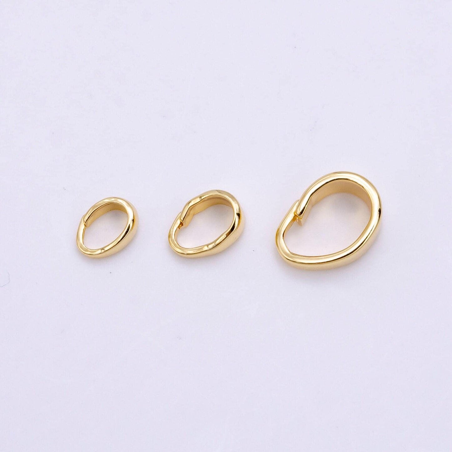 16k gold filled plain snap interchangeable charm holder jewelry supply| z491