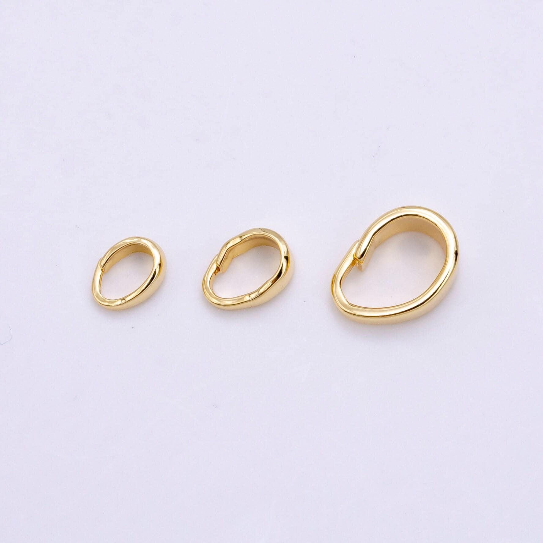 16k gold filled plain snap interchangeable charm holder jewelry supply| z491