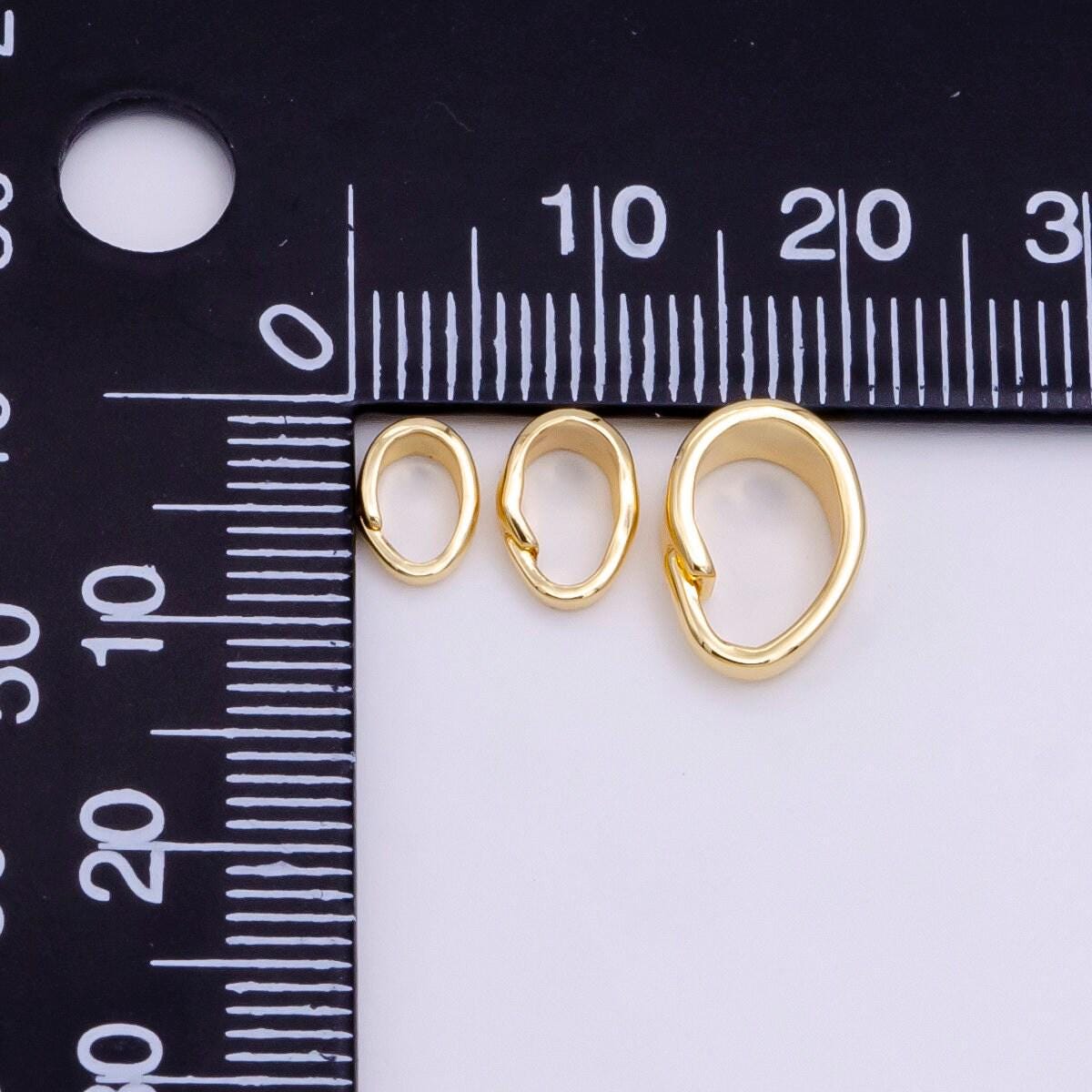 16k gold filled plain snap interchangeable charm holder jewelry supply| z491