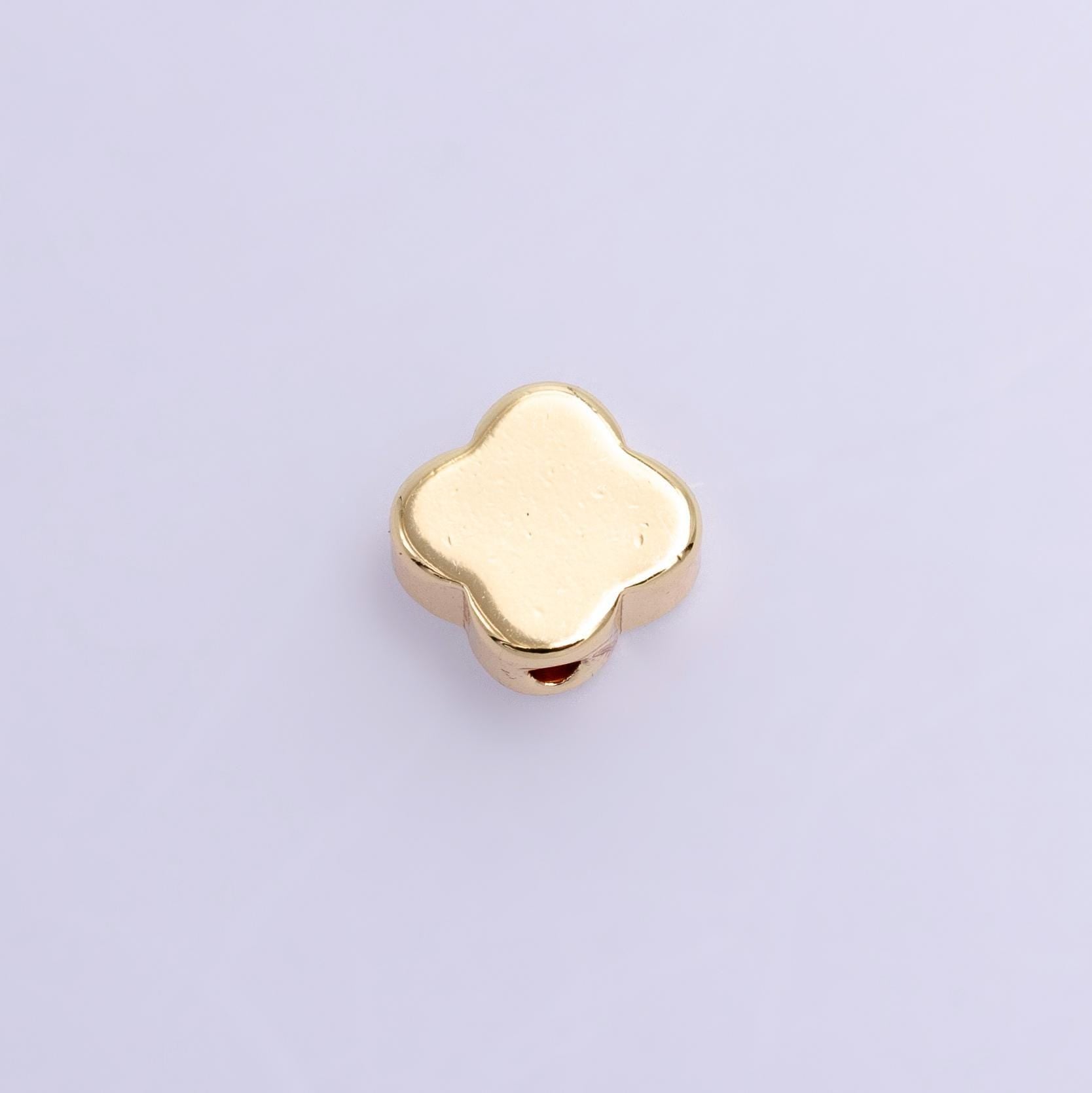24k gold filled dainty flower spacer beads, clover beads, floral bracelet connector for bracelet jewelry making supply finding 9mm b103