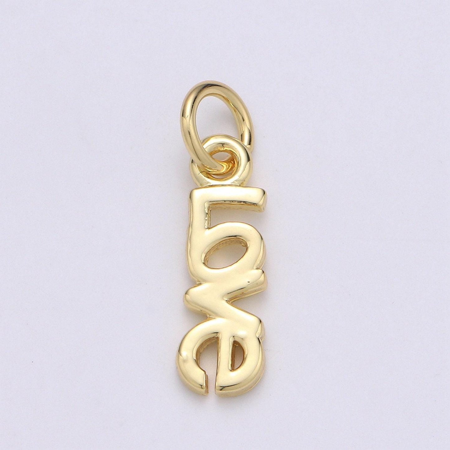 1pc love letters gold charm, amor pendant charm, dainty charm, for diy jewelry, gold color, chgf-1951