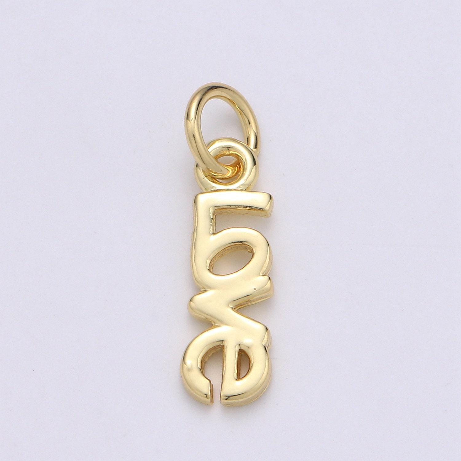 1pc love letters gold charm, amor pendant charm, dainty charm, for diy jewelry, gold color, chgf-1951