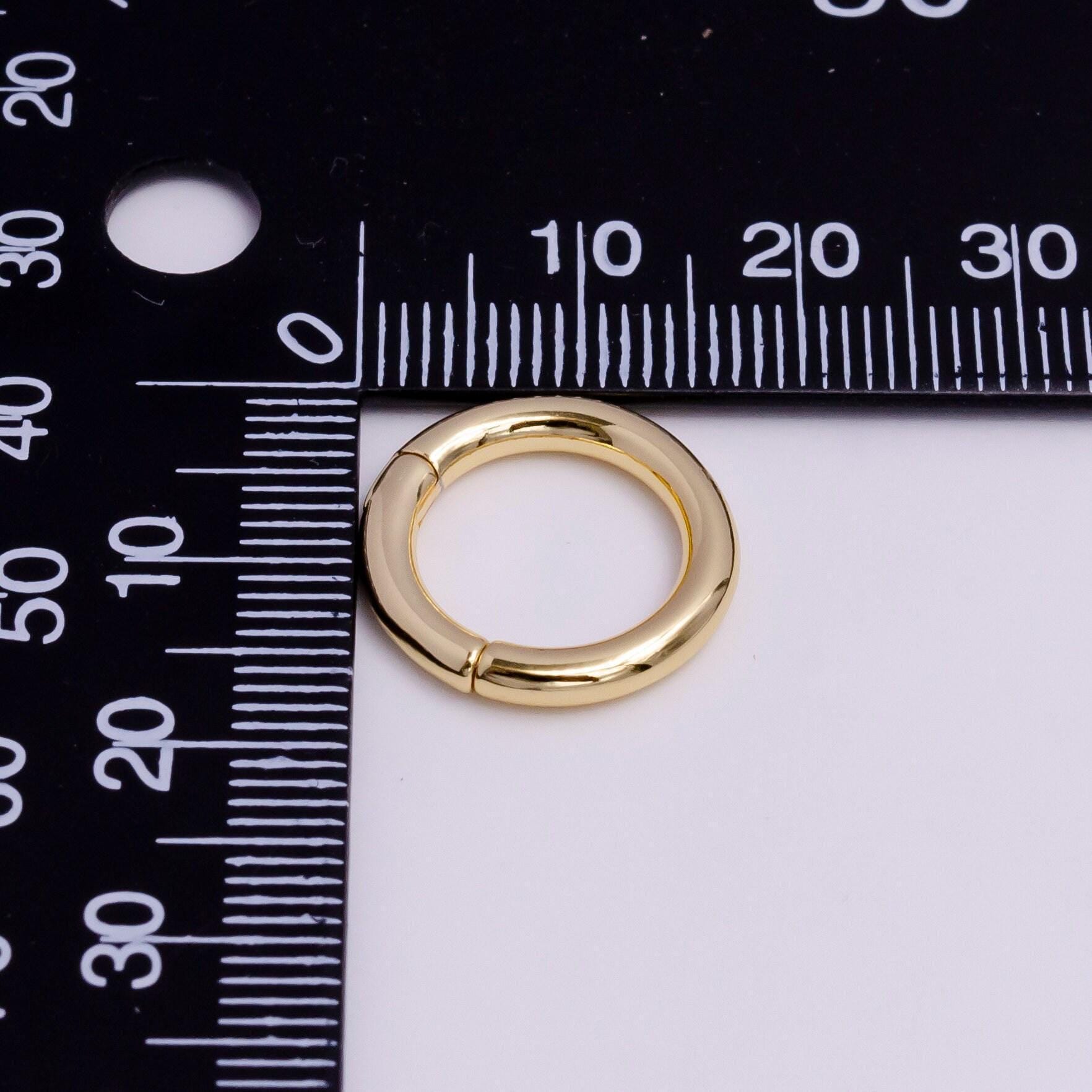 24k gold filled 16mm, 17mm pull round gate ring jewelry supply charm holder enhancer clasp | z378 z380