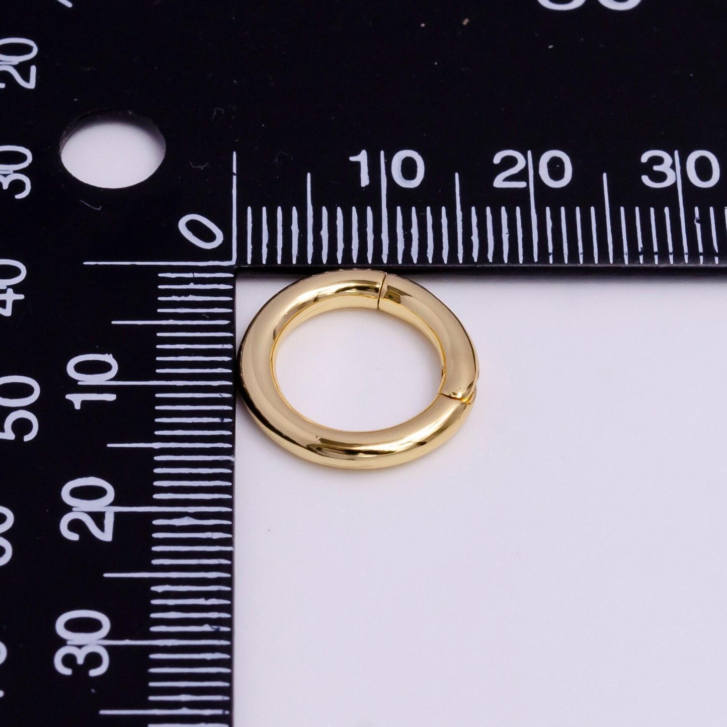 24k gold filled 16mm, 17mm pull round gate ring jewelry supply charm holder enhancer clasp | z378 z380