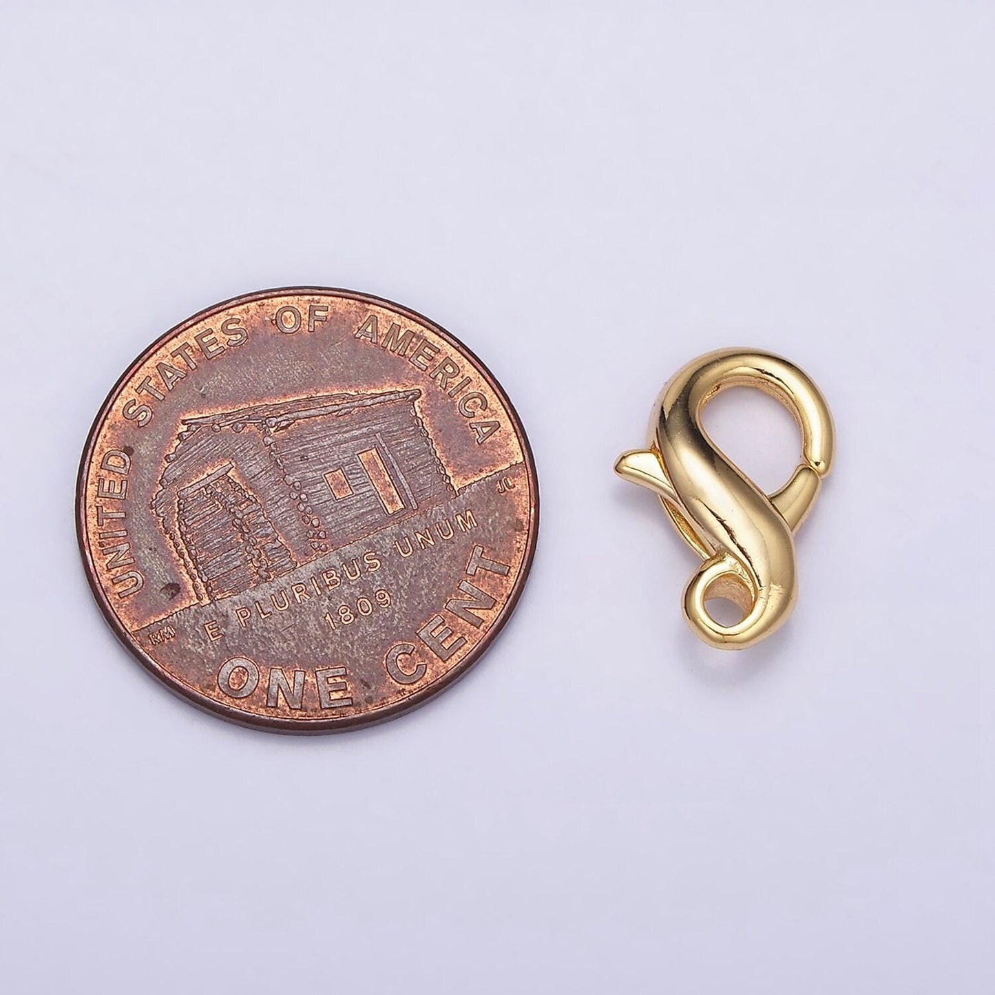 Gold filled infinity clasp tiny trigger clasp – unique design lobster claw for jewelry making supplies z395