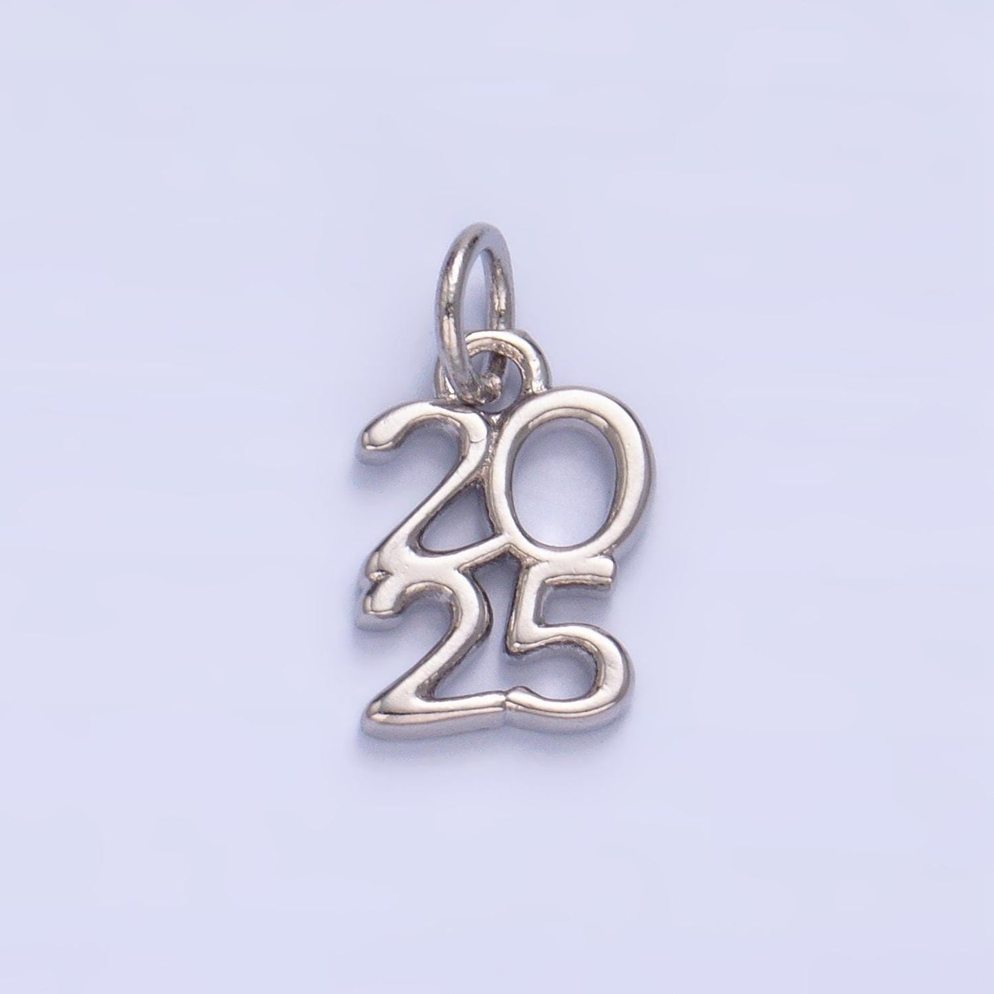 Dainty gold filled 2025 year letter charms pendant diy jewelry making charm for new years eve gift jewelry graduation hat ornament