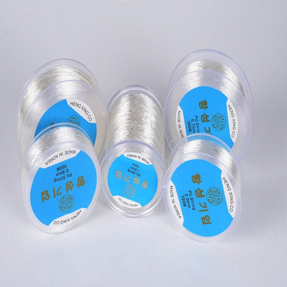100m transparent stretchy string for diy jewelry making high quality strong best stretch cord for bead bracelet made in korea