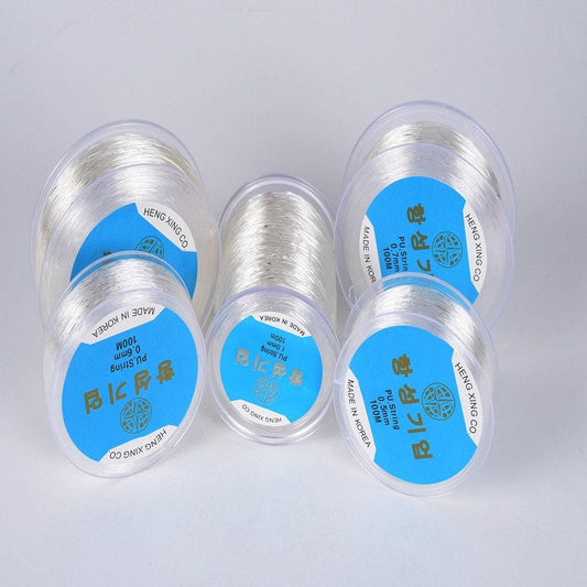100m transparent stretchy string for diy jewelry making high quality strong best stretch cord for bead bracelet made in korea