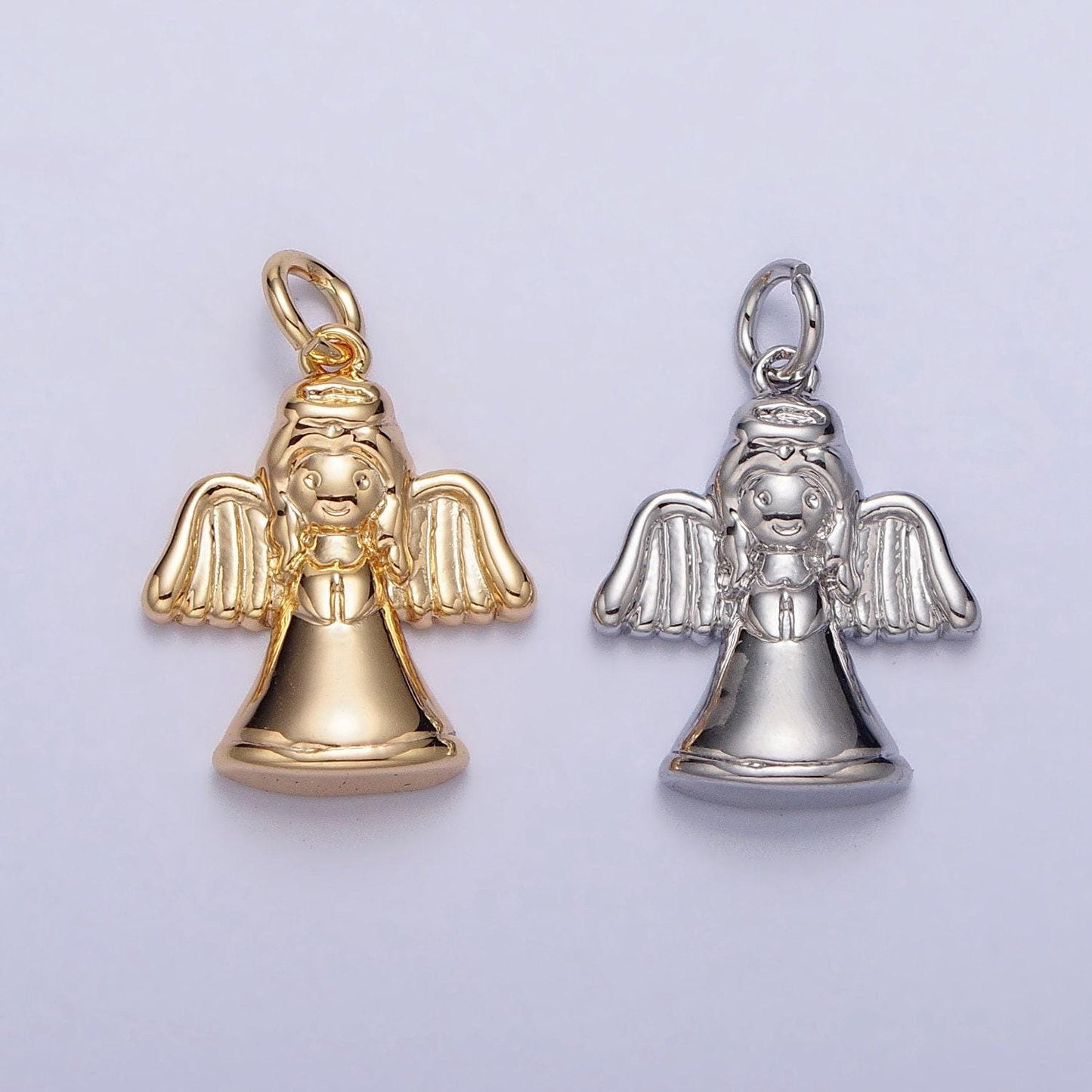 Miini gold angel charms cute angel pendant for bracelet necklace earring component for christmas religious jewelry making ac199
