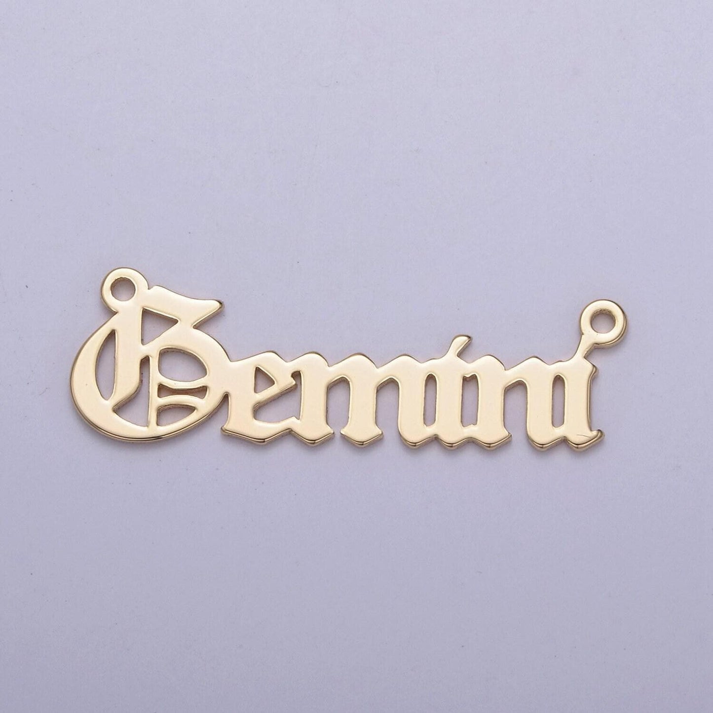 14k gold filled old english font astrology zodiac charms connector for necklace bracelet link, personalized jewelry wholesale a1725--1730