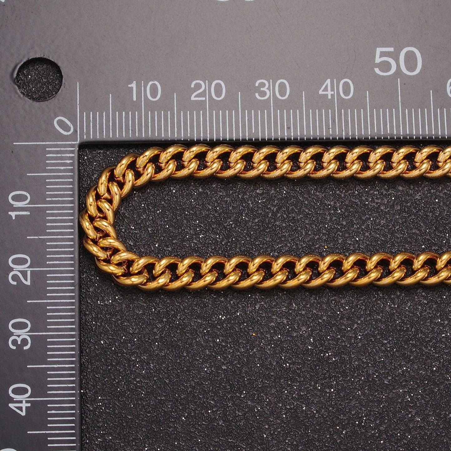 19.5 inch gold filled curb chain, 5.3mm width curb unfinished chain for diy jewelry necklace bracelet anklet making, wa-1393