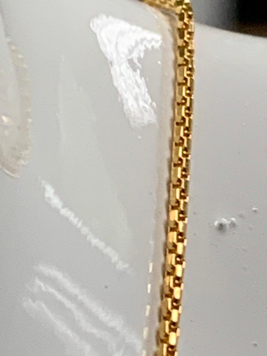 1pc 17.5'' 1.1mm ready to wear gold rolo box chain necklace, layering dainty box chain for jewelry making with pendant charm,344
