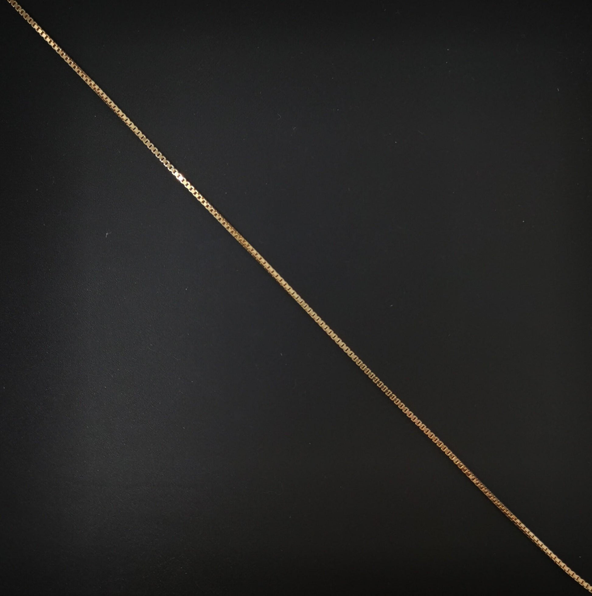 1pc 19.6'' x 1.2mm thickness ready to wear 18k gold rolo box chain necklace, layering dainty box chain for jewelry making charm, 743
