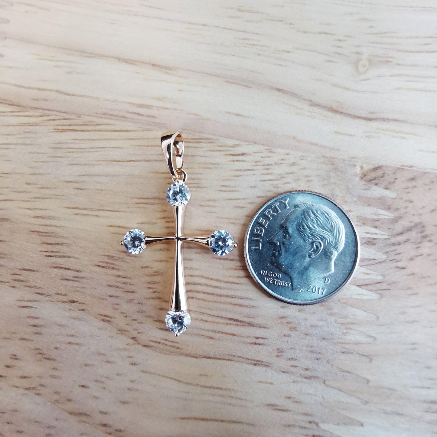 Simple minimalist gold filled cross pendants i-827