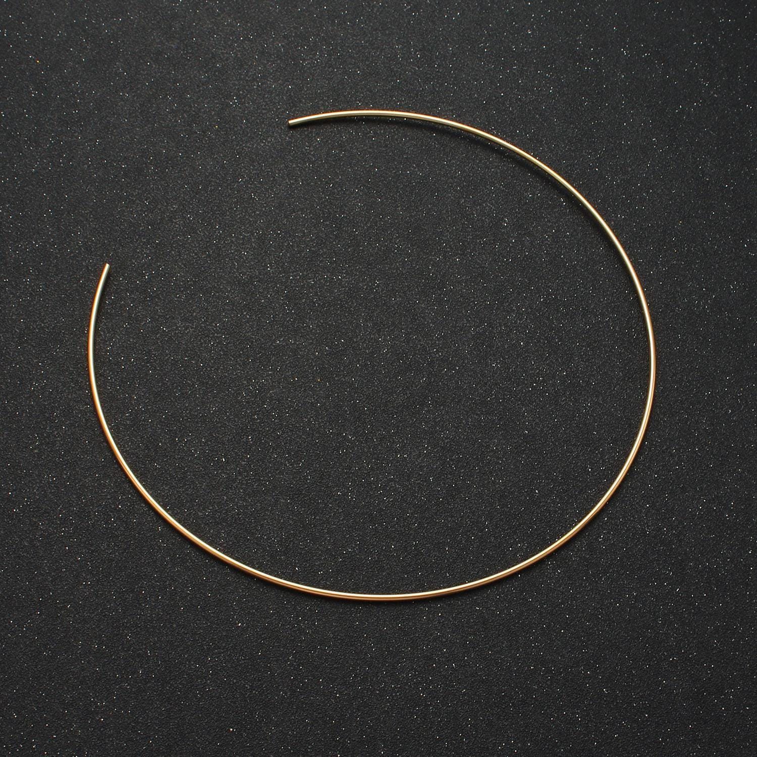 Dainty gold collar necklace silver choker necklace minimalist jewelry thin wire layer necklace adjustable wa-2620