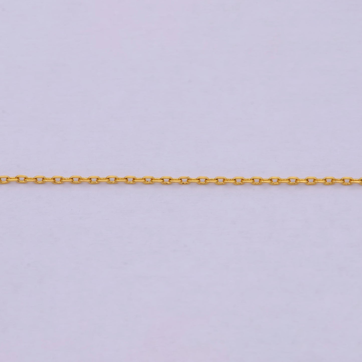 24k gold filled chain necklace, dainty 0.9mm cable finished chain, 17.5"inch layering necklace | wa-615