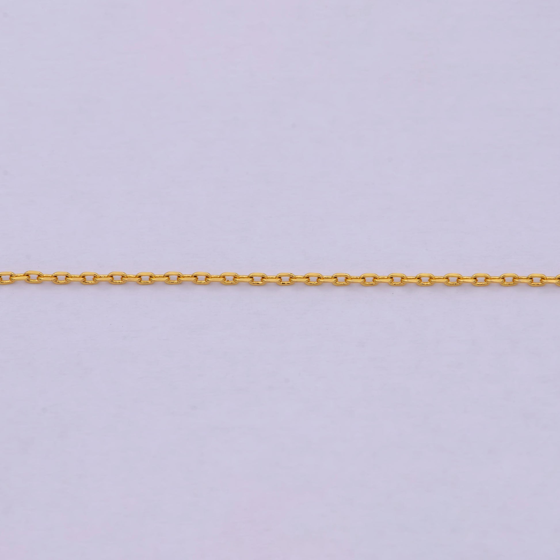 24k gold filled chain necklace, dainty 0.9mm cable finished chain, 17.5"inch layering necklace | wa-615