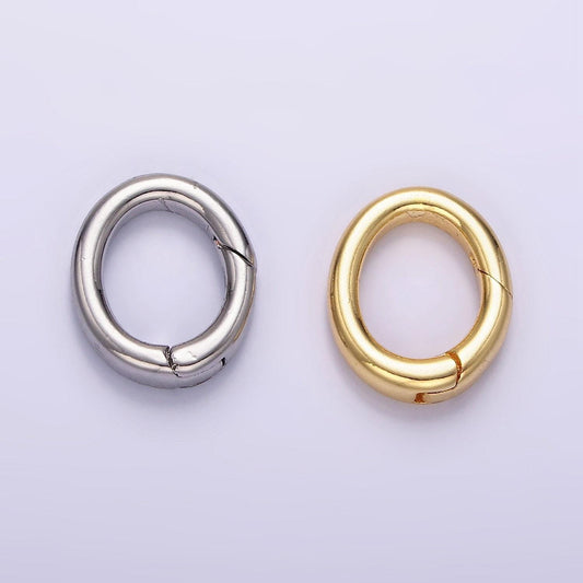 Mini gold filled rings spring oval spring gate ring clasp for jewelry small oval push gate snap hook for charm holder jewelry making z-798