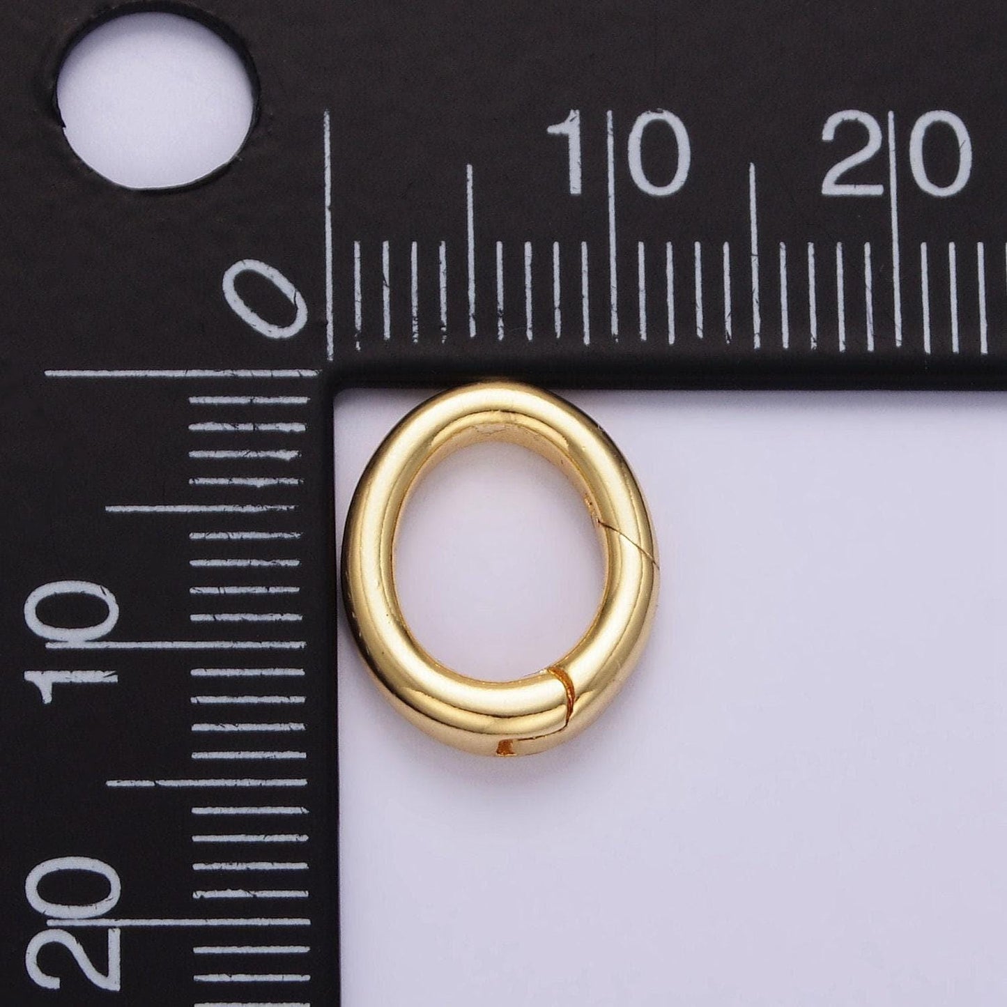 Mini gold filled rings spring oval spring gate ring clasp for jewelry small oval push gate snap hook for charm holder jewelry making z-798
