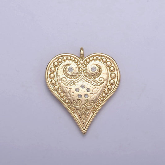 Dainty gold filled heart charm swirl heart pendant for valentine jewelry inspired n-413