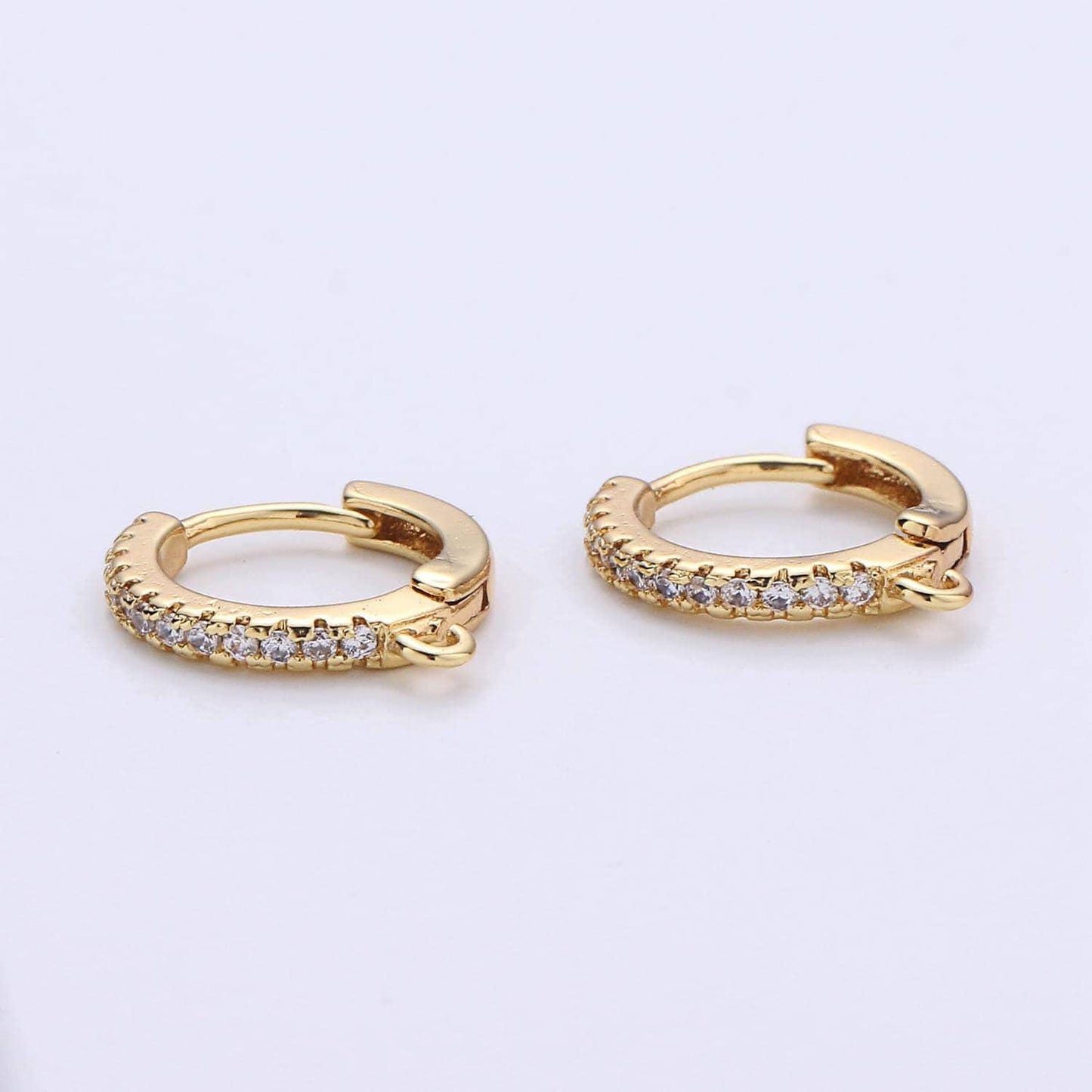 1pair gold circular cuff earring, earring supplies for diy earring jewelry, earring supply diy findings, supp 473
