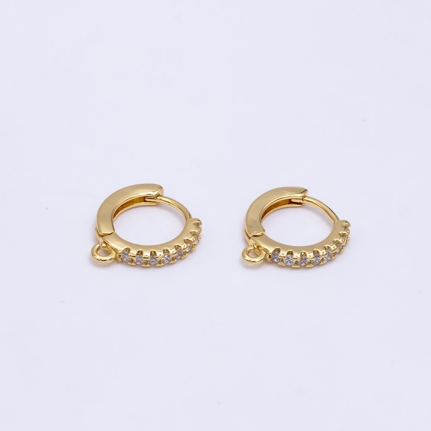 1pair gold circular cuff earring, earring supplies for diy earring jewelry, earring supply diy findings, supp 473