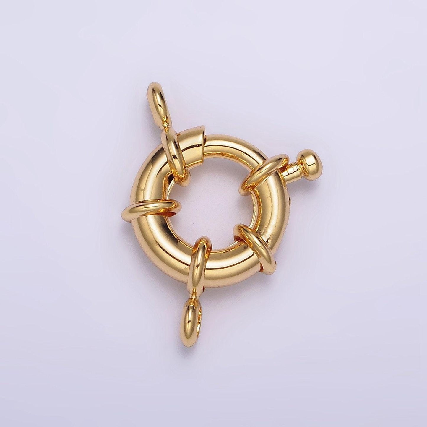 16k gold filled 16mm, 18.5mm double loop sailor clasps jewelry making closure supply | z451 z452