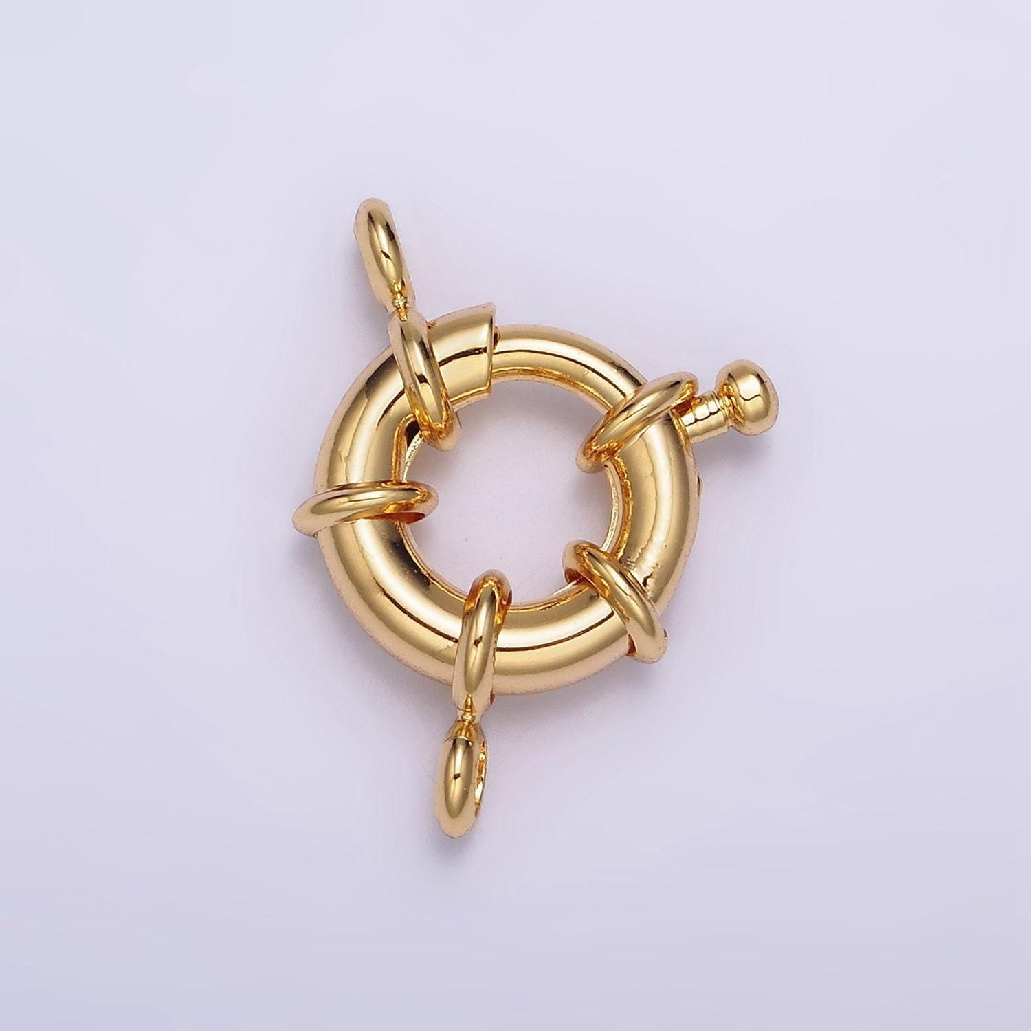 16k gold filled 16mm, 18.5mm double loop sailor clasps jewelry making closure supply | z451 z452