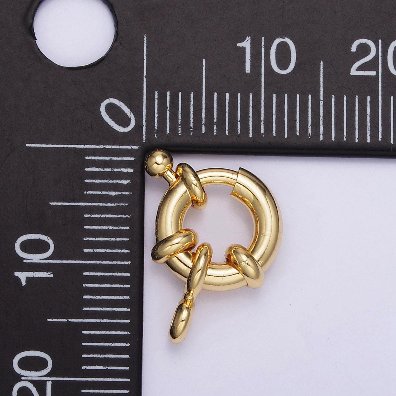 16k gold filled 16mm, 18.5mm double loop sailor clasps jewelry making closure supply | z451 z452
