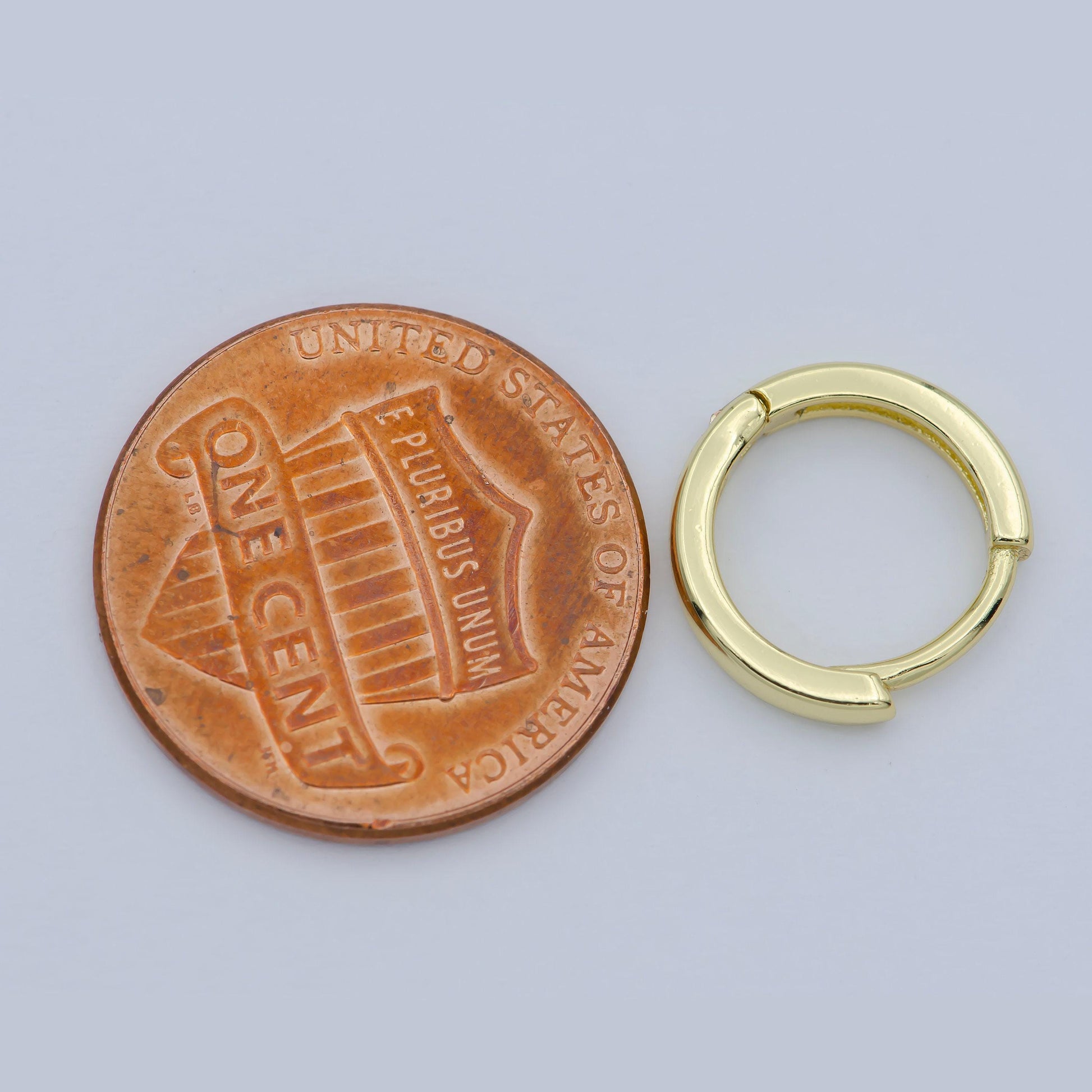 Dainty 12.6mm huggie earring, 24k gold filled hoop huggie for minimalist jewelry component everday wear perfect gift for her, p-263