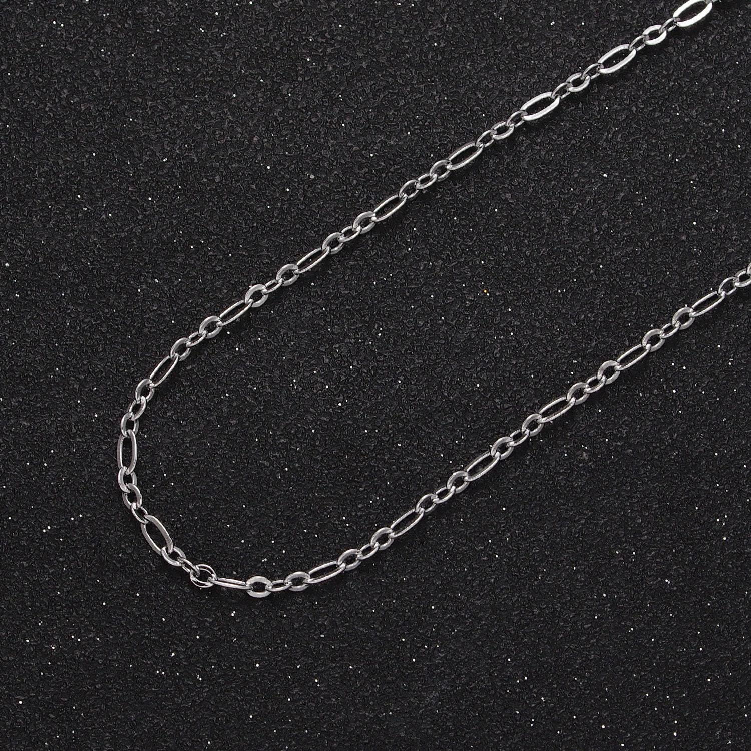 Dainty 24k, white gold filled 2.5mm cable rolo link jewelry making gold, silver unfinished chain by yard | roll-1057 roll-1083