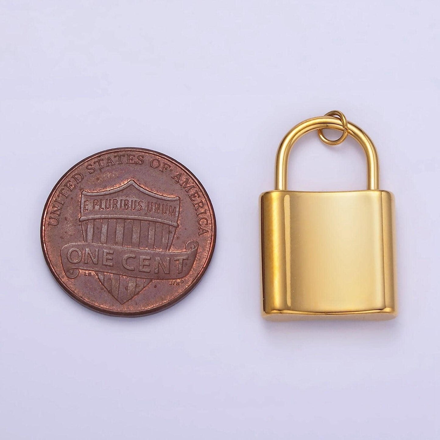 Stainless steel 24mm keypad lock minimalist charm | p-952