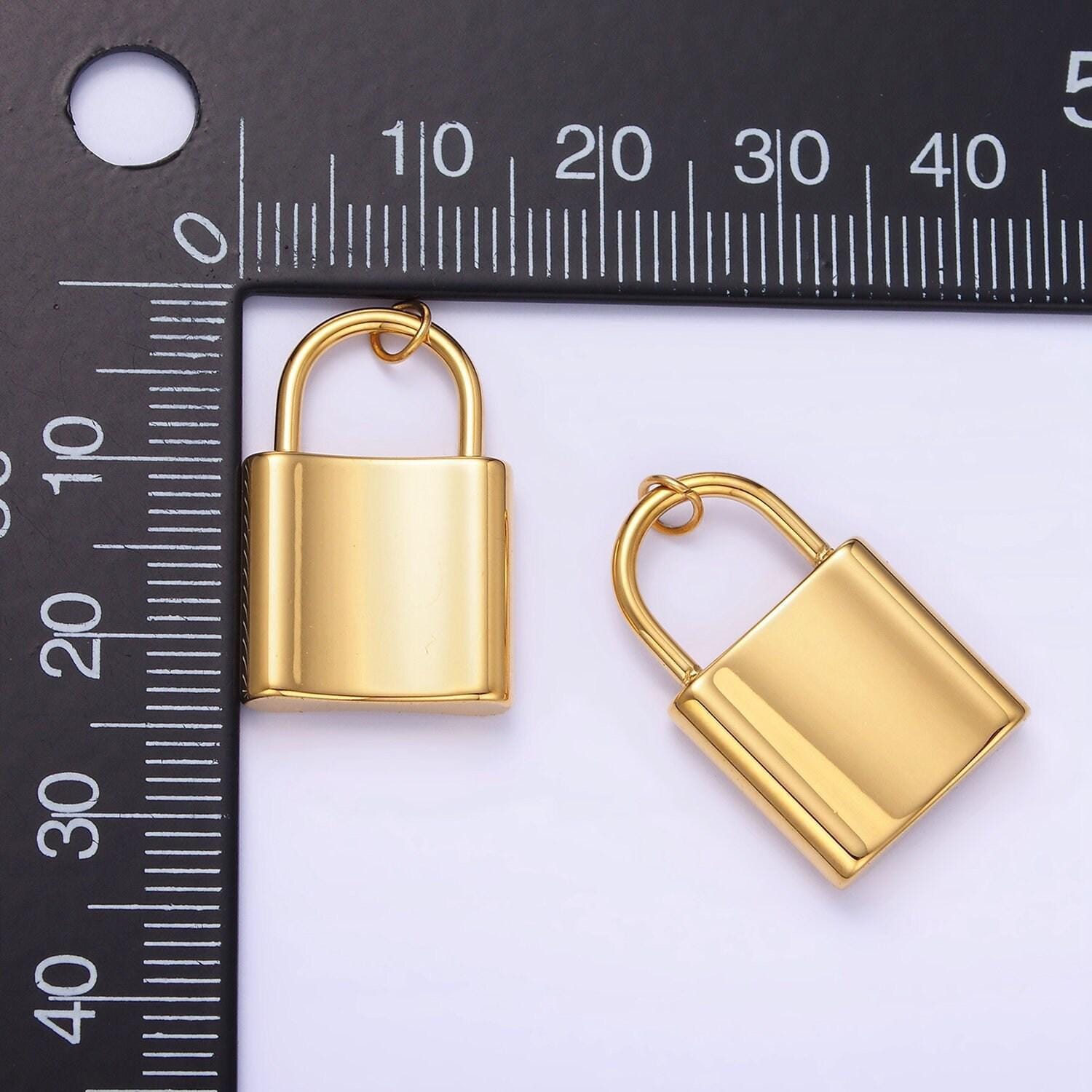 Stainless steel 24mm keypad lock minimalist charm | p-952