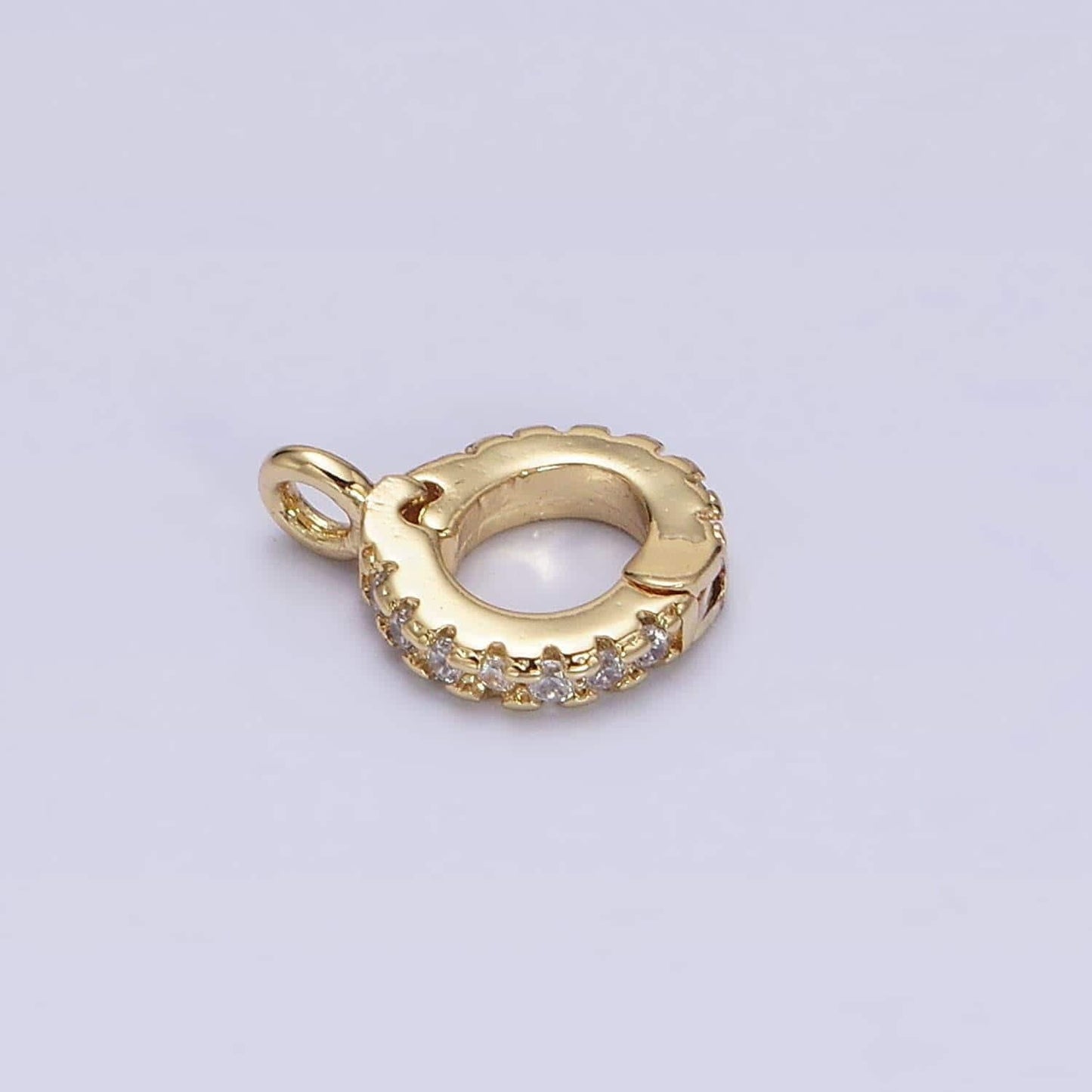 1x removable bail interchangeable pendant bail with loop for pendants and charms 14k gold filled micro pave cz clasp for jewelry making z402