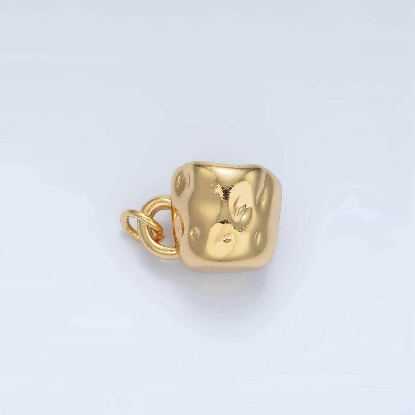 24k gold filled camping cup charm small glass charm for travel, girl scout jewelry inspired ag904