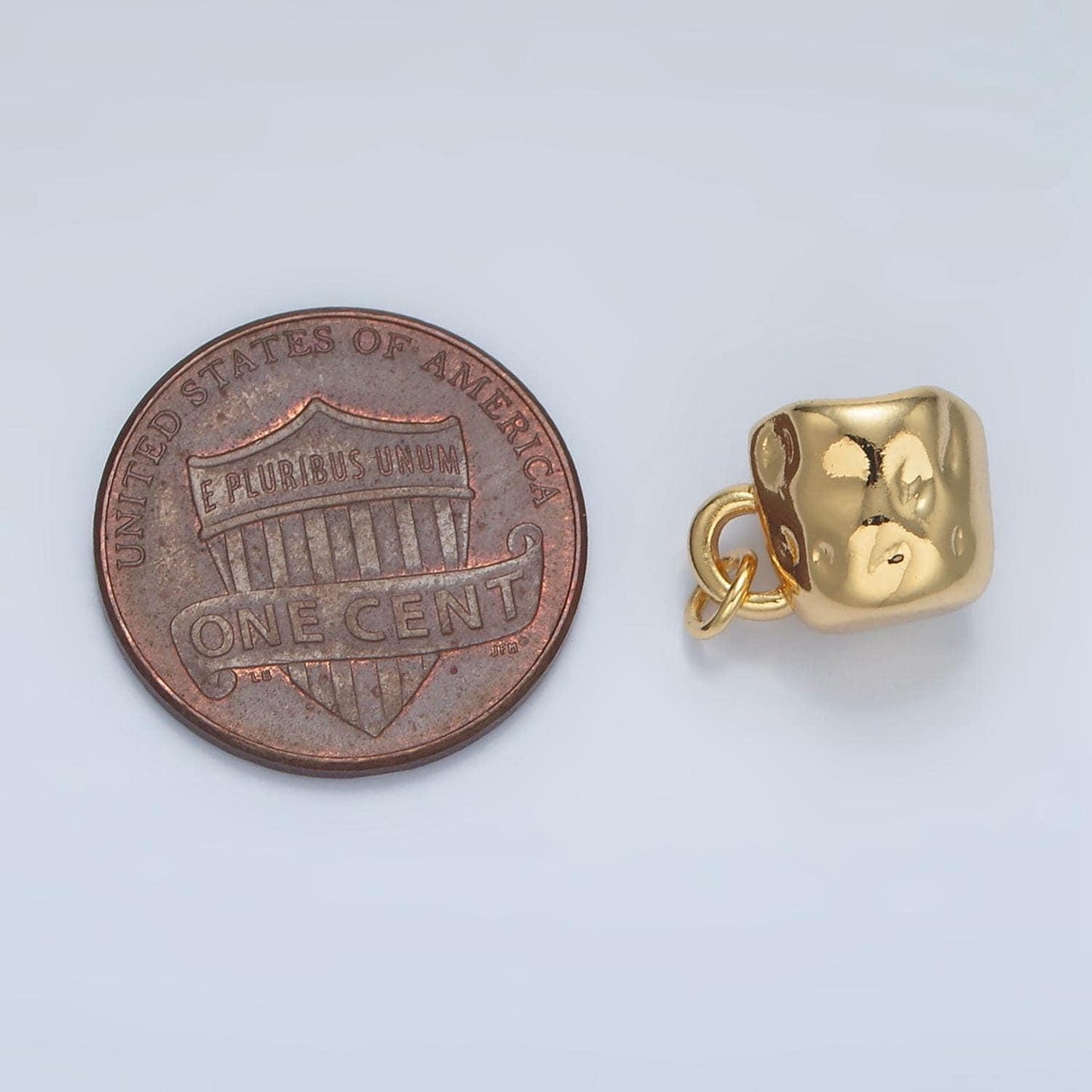 24k gold filled camping cup charm small glass charm for travel, girl scout jewelry inspired ag904