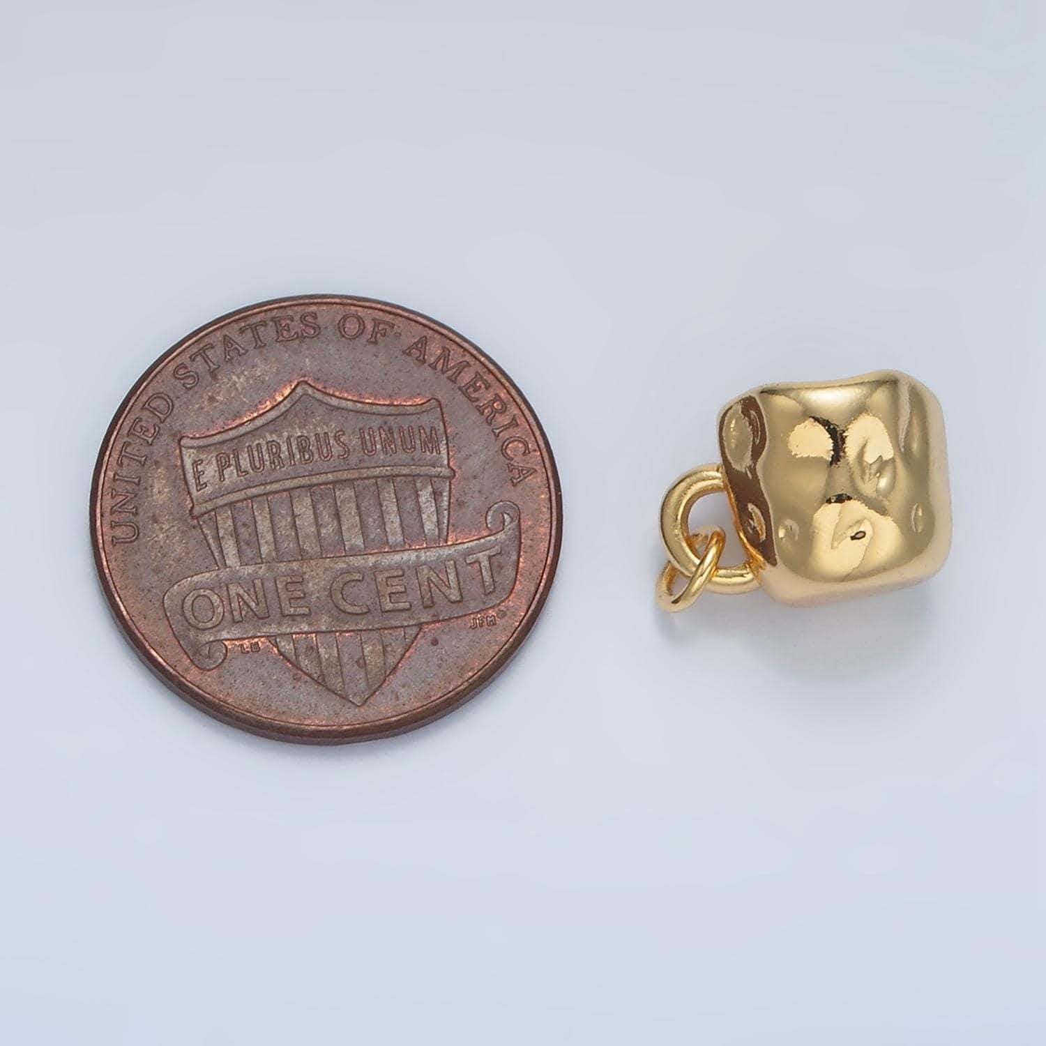 24k gold filled camping cup charm small glass charm for travel, girl scout jewelry inspired ag904