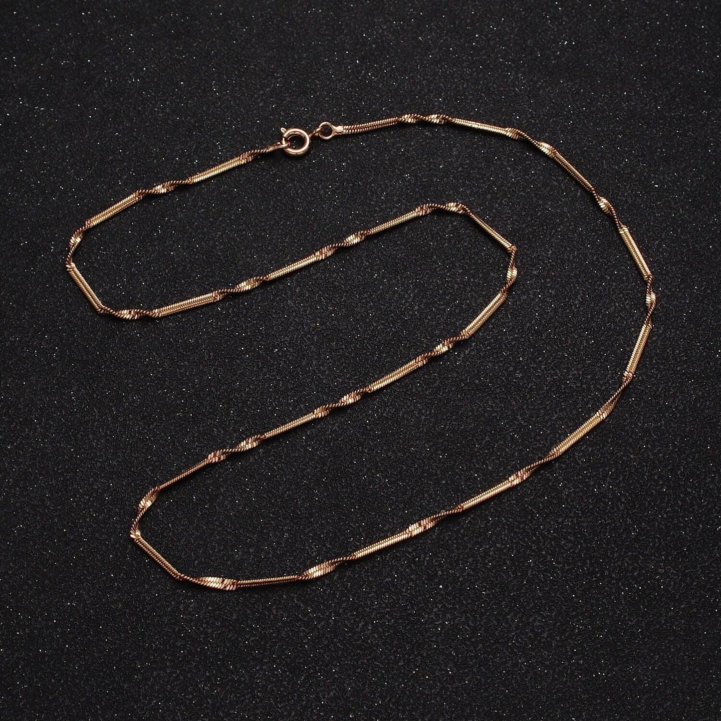 1pc 18.5'' ready to use gold twisted necklace chain, layering rope chain dainty necklace, for pendant charm necklace making wa-1603