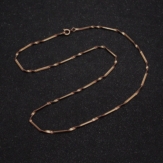 1pc 18.5'' ready to use gold twisted necklace chain, layering rope chain dainty necklace, for pendant charm necklace making wa-1603