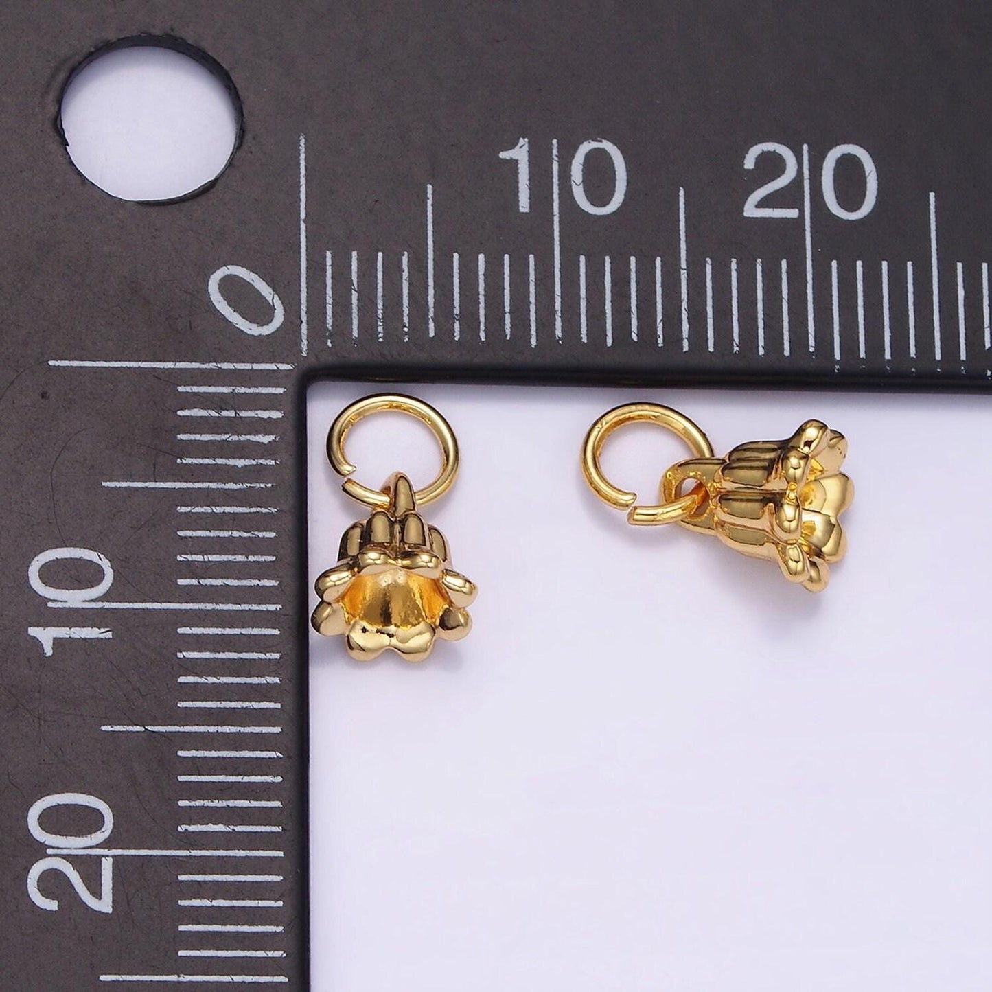 14k gold filled mini tulip flower minimalist add-on charm | ag651