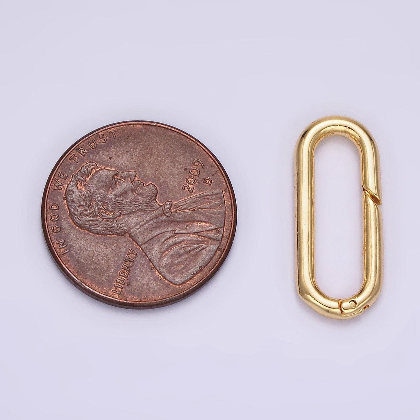 24k gold filled 21mm push oblong oval spring gate minimalist findings supply | z575