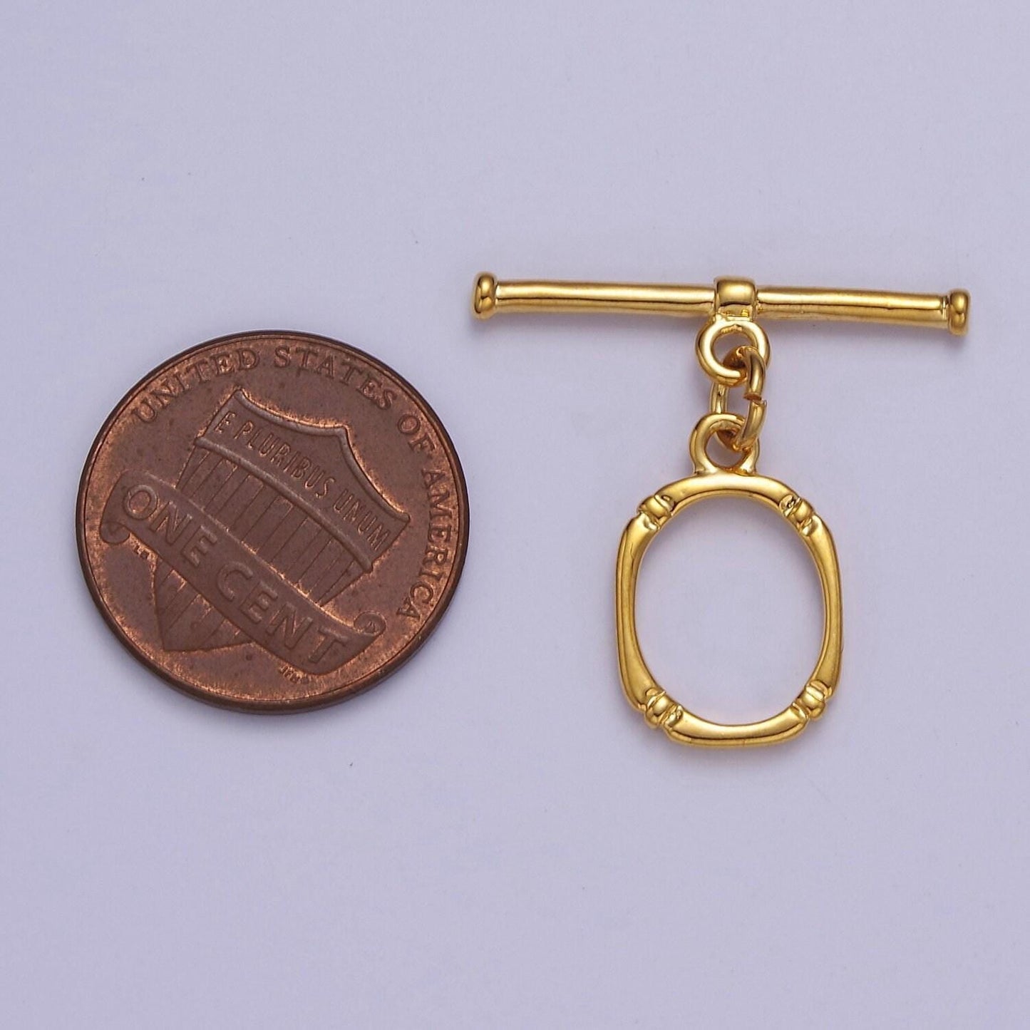 24k gold filled round oval clasp, jewelry clasp ot clasp findings l-684