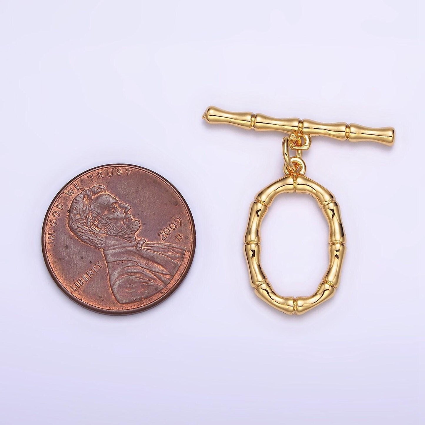 Wholesale gold toggle clasp, gold oval bamboo ot clasp fancy design ot clasp bulk supply for bracelet necklace component z449