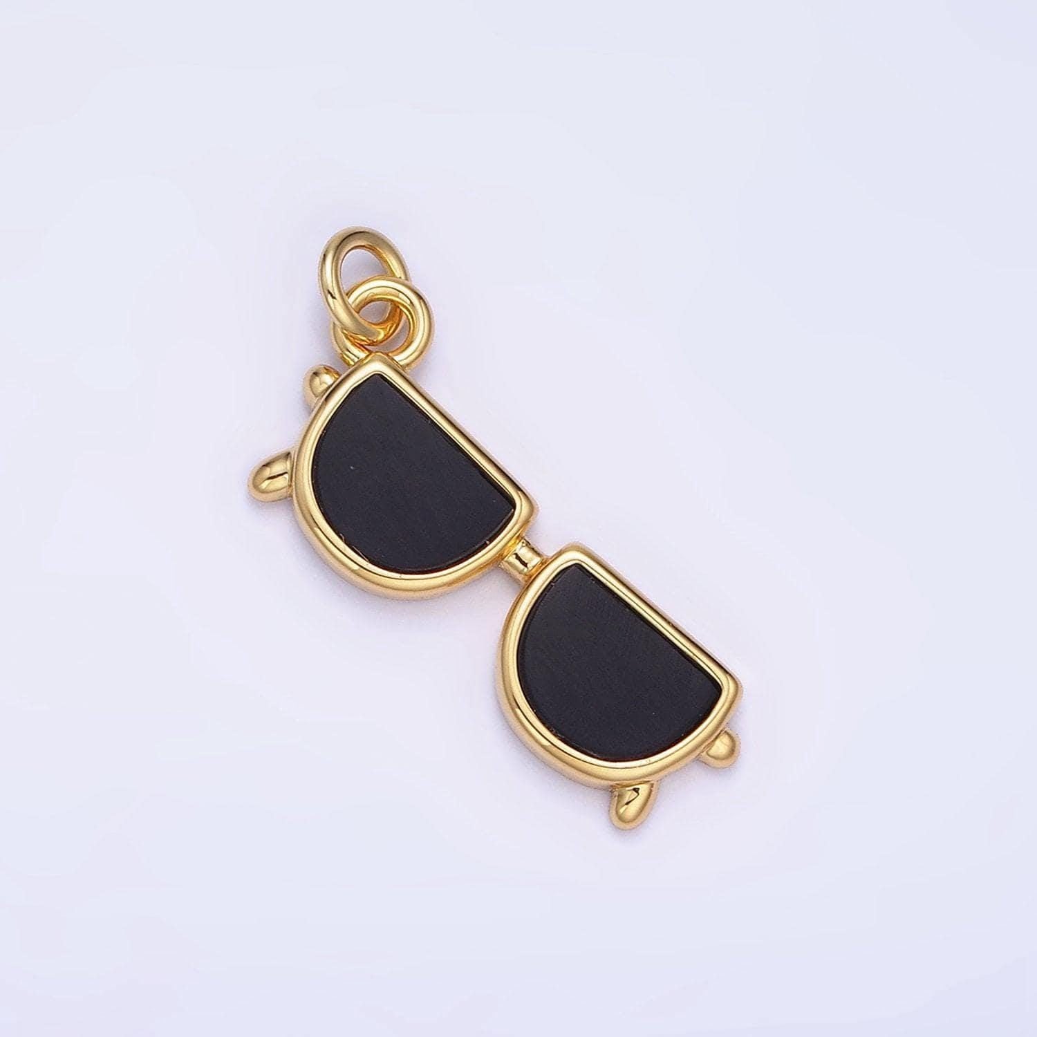 14k gold filled sun glasses 22mm charm for bracelets | ag-635