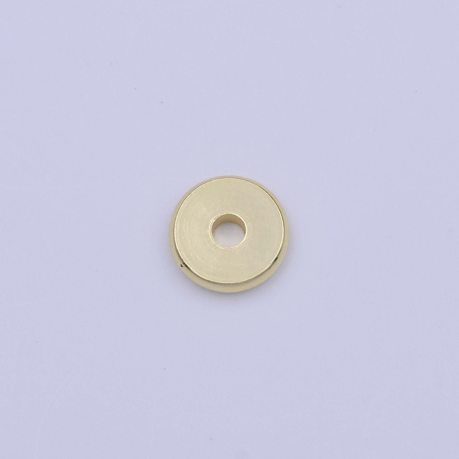 50x gold smooth flat round beads spacer beads, rondelle bead accents, bead accessories jewelry making diy bracelets necklaces 4,6,7,8mm bead