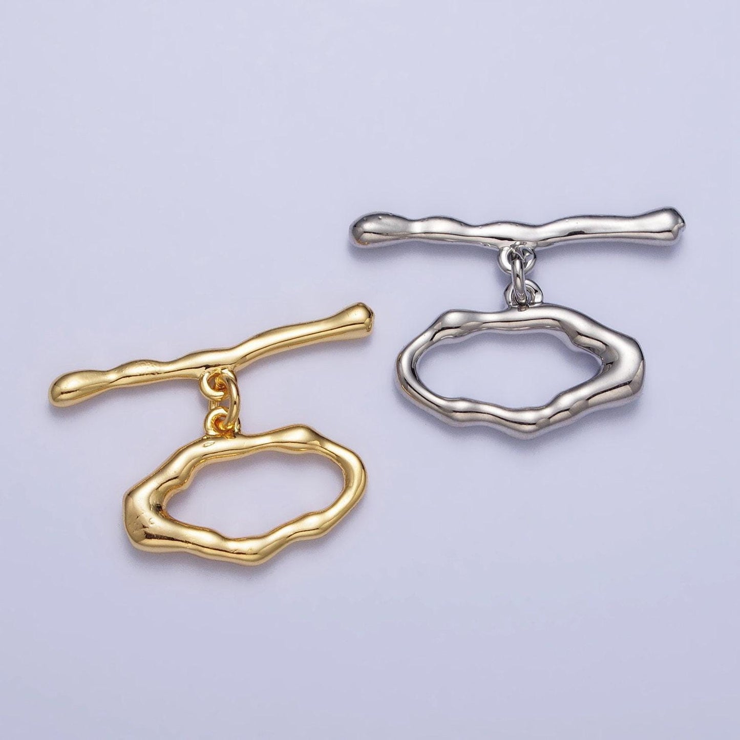 Abstract design toggle clasp dainty ot gold clasp silver fancy toggle clasp for diy jewelry making supply findings z098