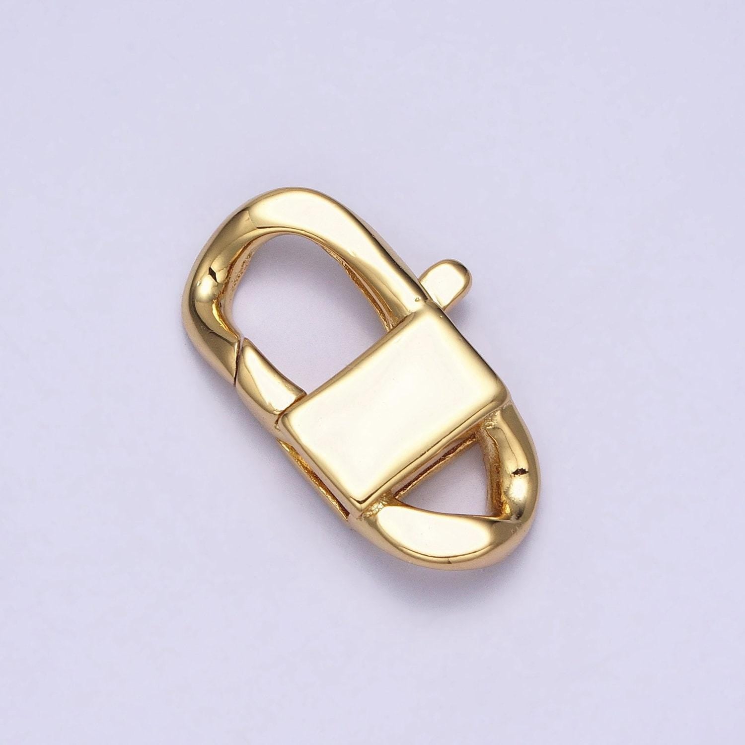 Gold filled lobster clasp tiny trigger clasp miami cuban curb chain for bracelet necklace jewelry making supplies z-190 z-191