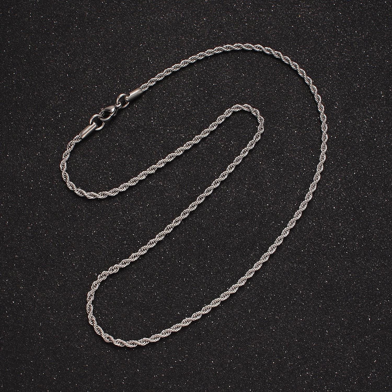Stainless steel 1.8mm rope chain 18 inches necklace in gold & silver | wa-2338 wa-2339